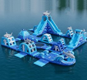S258 Parque Aquático Inflável com Tema de Tubarão