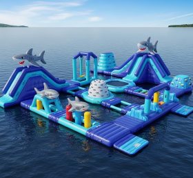 S259 Parque Aquático Inflável com Tema de Tubarão