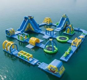 S268 Parque Aquático Inflável Tema Bob Esponja