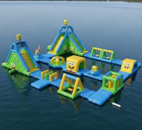 S269 Parque Aquático Inflável com Tema Bob Esponja