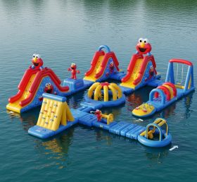 S279 Parque Aquático Inflável Tema Tickle Me Elmo