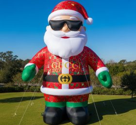 C1-423 Papai Noel inflável usando marca da moda e óculos de sol