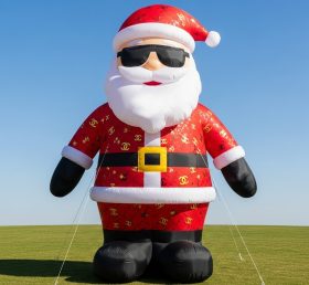 C1-420 Papai Noel inflável usando marca da moda e óculos de sol