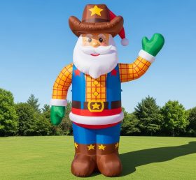 C1-471 Papai Noel inflável estilo caubói