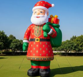C1-494 Papai Noel inflável com roupas tradicionais indianas