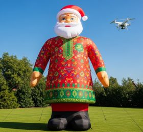 C1-495 Papai Noel inflável com roupa tradicional indiana