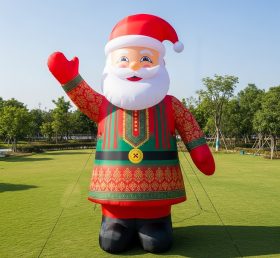 C1-498 Papai Noel inflável com roupa tradicional indiana