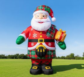 C1-501 Papai Noel inflável com traje tradicional escocês