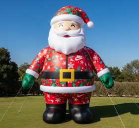 C1-505 Papai Noel inflável vestindo roupas de marca esportiva
