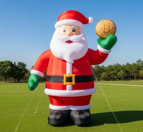 C1-508 Papai Noel inflável segurando Bitcoin