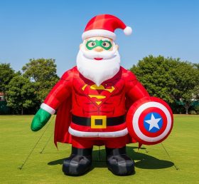 C1-549 Papai Noel inflável estilo Capitão América