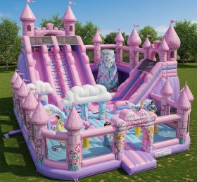 T6-6276 Cidade Divertida Inflável com Tema de Festas de Princesa