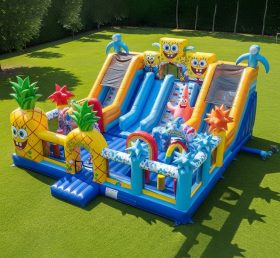 T6-6281 Cidade Divertida Inflável com Tema Bob Esponja