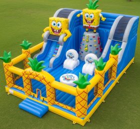 T6-6283 Cidade Inflável com Tema Bob Esponja