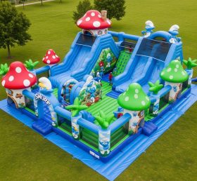 T6-6289 Cidade Divertida Inflável dos Smurfs