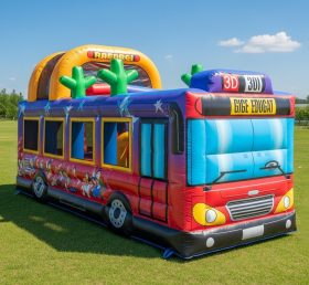 T6-6304 Playground Inflável com Tema de Ônibus