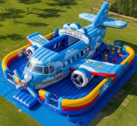 T6-6311 Parque Infantil Inflável com Tema de Avião