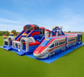 T6-6315 Playground Inflável com Tema de Trem