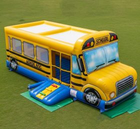 T6-6326 Playground Inflável com Tema de Ônibus