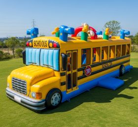 T6-6327 Playground Inflável com Tema de Ônibus