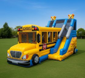 T6-6330 Playground Inflável com Tema de Ônibus