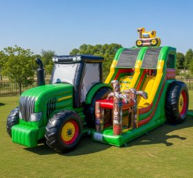 T6-6341 Parque Infantil Inflável com Tema de Caminhões Monstro