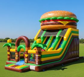 T6-6346 Parque Infantil Insuflável com Tema de Hambúrguer