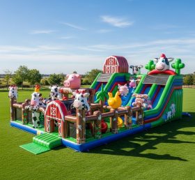 T6-6351 Parque Infantil Inflável com Tema de Fazenda