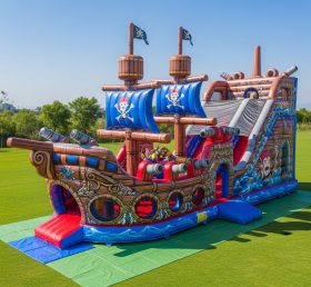 T6-6360 Parque Infantil Inflável com Tema de Piratas