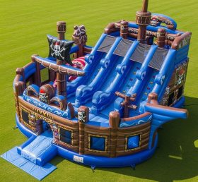 T6-6362 Parque Infantil Inflável com Tema de Piratas