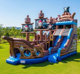 T6-6364 Parque Infantil Inflável Temático de Piratas