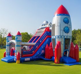T6-6368 Parque Infantil Insuflável com Tema de Foguete