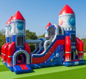 T6-6370 Playground Inflável com Tema de Foguete