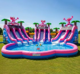 Pool3-345 Parque Aquático Temático Pantera Cor-de-Rosa