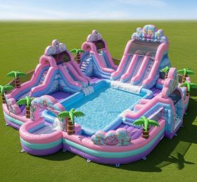 Pool3-357 Piscina Parque Aquático Tema Festas de Princesas