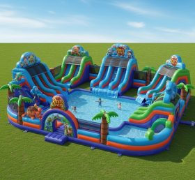 Pool3-362 Parque Aquático com Tema Rusty Rivets