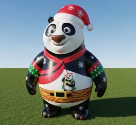 C1-738 Panda de Natal Inflável Cartoon