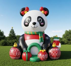 C1-739 Panda de Natal Inflável Desenhos Animados