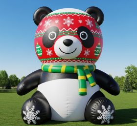 C1-740 Panda de Natal Inflável Desenhos Animados