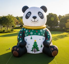 C1-742 Panda de Natal Inflável Desenhos Animados