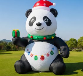 C1-743 Panda de Natal Inflável de Desenhos Animados