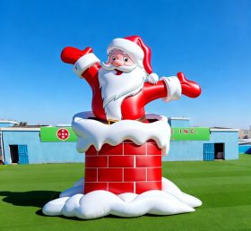 C1-803 Modelo Inflável de Papai Noel na Chaminé