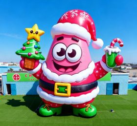 C1-804 Patrick Star Papai Noel Enfeite de Natal Inflável