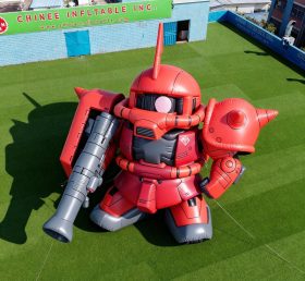 Cartoon3-002 Robô Mecha Gundam Vermelho Inflável de Desenhos Animados