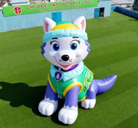 Cartoon3-063 Personagem de Cachorro Husky Inflável de Desenhos Animados