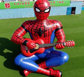 Cartoon3-087 Desenho Inflável do Homem-Aranha Tocando Guitarra