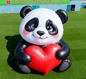 Cartoon3-144 Panda Coração Inflável Desenhos Animados