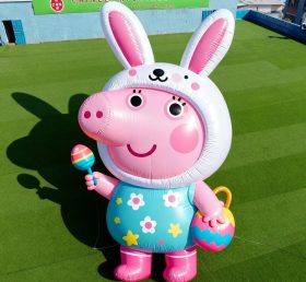 Cartoon3-158 Peppa Pig Coelho da Páscoa Inflável Desenho Animado