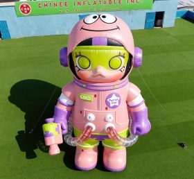 Cartoon3-197 Astronauta Rosa do Espaço Pop Mart Inflável Desenhos Animados