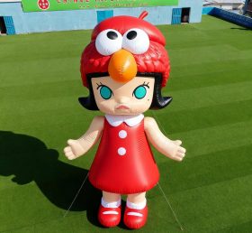 Cartoon3-202 Pop Mart Chapeuzinho Vermelho Menina Chapéu de Coruja Inflável Desenhos Animados